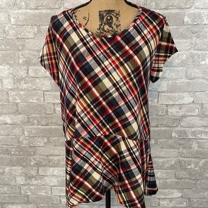 Robert Louis Plaid Peplum top
